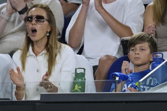 Jelena Đoković, žena Novaka Đokovića, je pogosto na tribunah in navija za svojega moža. | Foto: Guliverimage