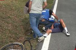 Voznik, ki je zbil Mikela Lando s kolesa, izključen z dirke