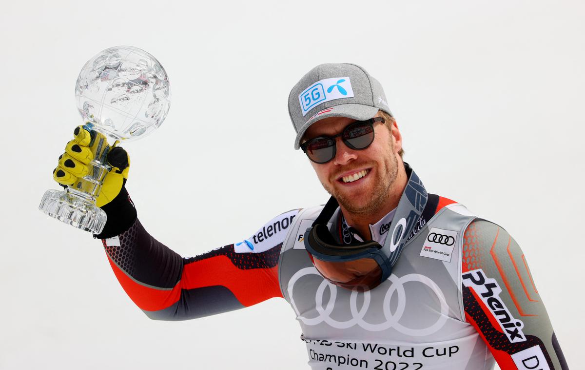 Aleksander Aamodt Kilde | Aleksander Aamodt Kilde si je zagotovil mali kristalni globus v superveleslalomu že pred zadnjo tekmo. | Foto Reuters