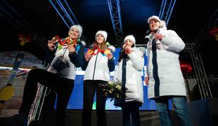 Slovenske olimpijske junake pozdravili še v "prazni" Kranjski Gori