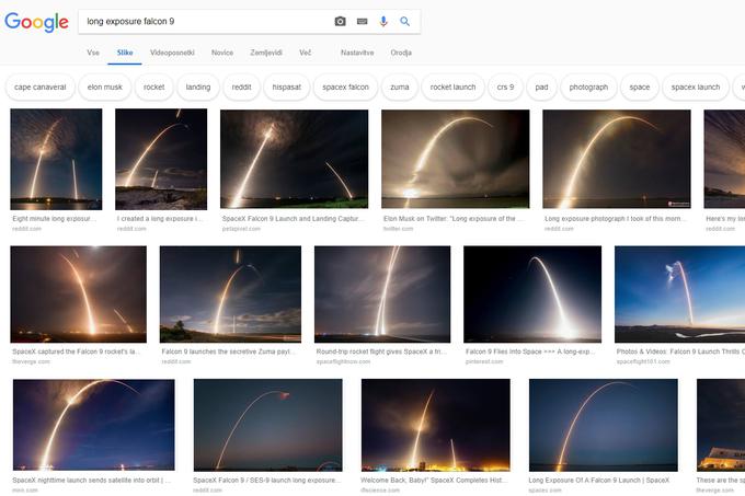 Falcon 9 Google | Foto: Matic Tomšič / Posnetek zaslona