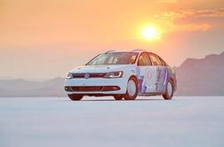 Hibridna volkswagen jetta na Bonevillu drvela s skoraj 300 kilometri na uro