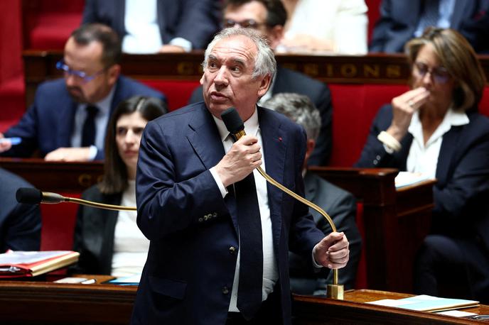 Francois Bayrou, francoski premier, predsednik vlade, Francija | Franciji se obeta nova politična kriza, napovedujejo tudi proteste. Na fotografiji francoski premier Bayrou. | Foto Reuters