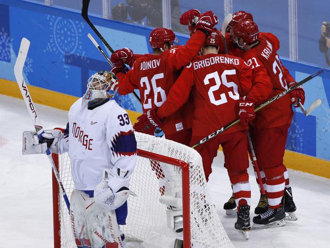 Rusi so Norvežane izločili s 6:1. | Foto: Reuters
