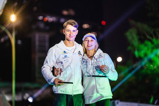 Luka Potočar in Janja Garnbret − oba sta skupna zmagovalca sezone v težavnosti.  | Foto: Lena Drapella/IFSC