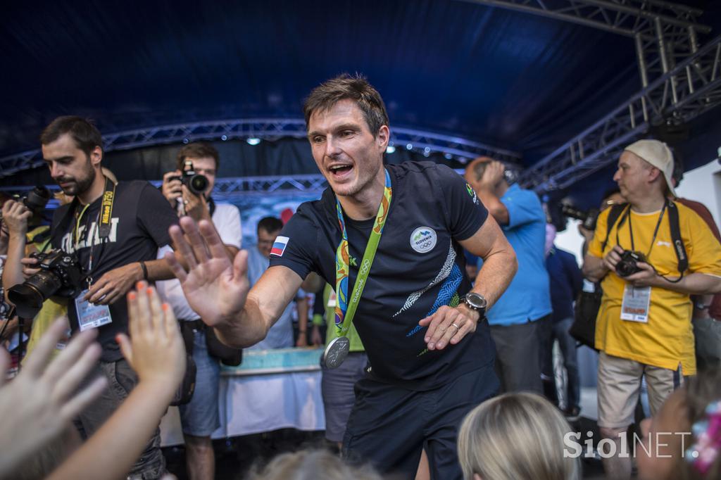 Peter Kauzer sprejem Hrastnik Rio 2016