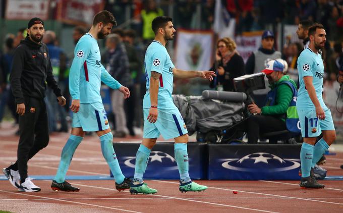 Zvezdniki Barcelone, ki v španskem prvenstvu sploh še niso izgubili tekme v tej sezoni, so v Rimu končali sanje o evropskem naslovu. | Foto: Reuters