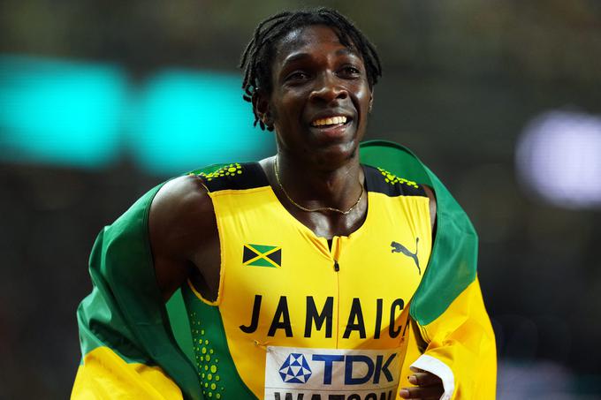 Mladi Jamajčan Antonio Watson je prišel do prvega odličja v članski konkurenci. | Foto: Reuters