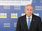 Referendum, sedež stranke SDS. Janez Janša