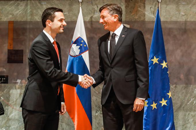 Predsednik državnega zbora Matej Tonin in predsednik republike Borut Pahor. | Foto: STA ,