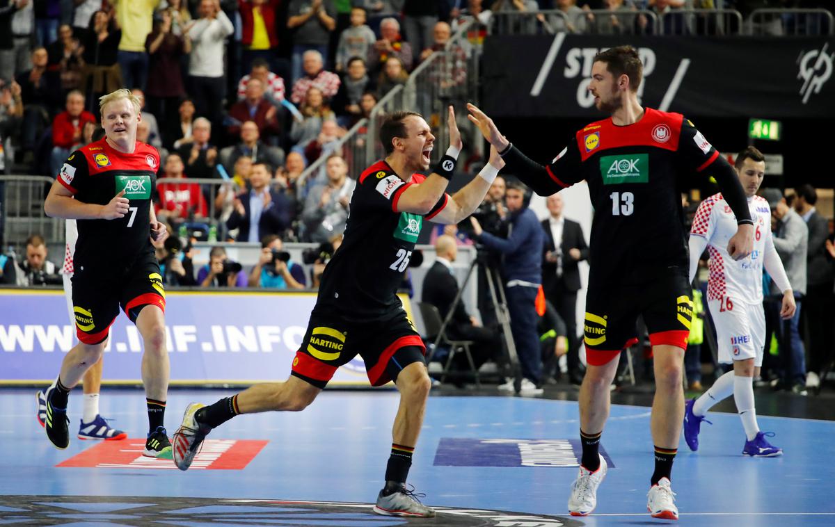 Hrvaška Nemčija svetovno prvenstvo rokomet | Nemci so si po zmagi nad Hrvaško priborili polfinalno vstopnico, Hrvatom pa zaprli vrata napredovanja. | Foto Reuters