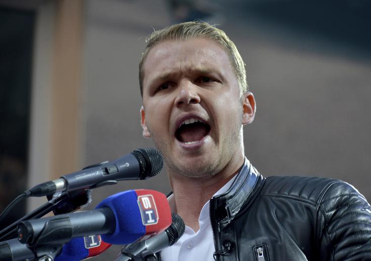 "Vsak režim, ki se boji resnice in odgovornosti, se zateka k istim metodam: pritisku, zastraševanju, zmontiranim obtožnicam," je bil oster Draško Stanivuković, vodja druge največje opozicijske stanke, ki ima v parlamentu enitete osem od 83 poslancev. | Foto: Guliverimage