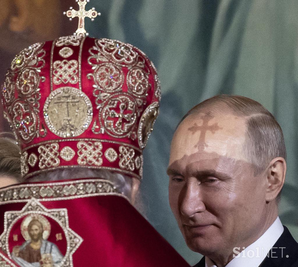 Patriarh Kiril in Vladimir Putin