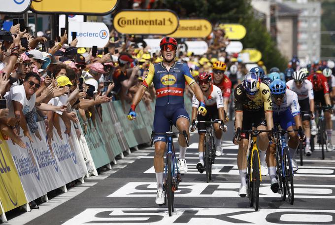 Mads Pedersen je dosegel še svojo drugo etapno zmago na Touru. | Foto: Reuters