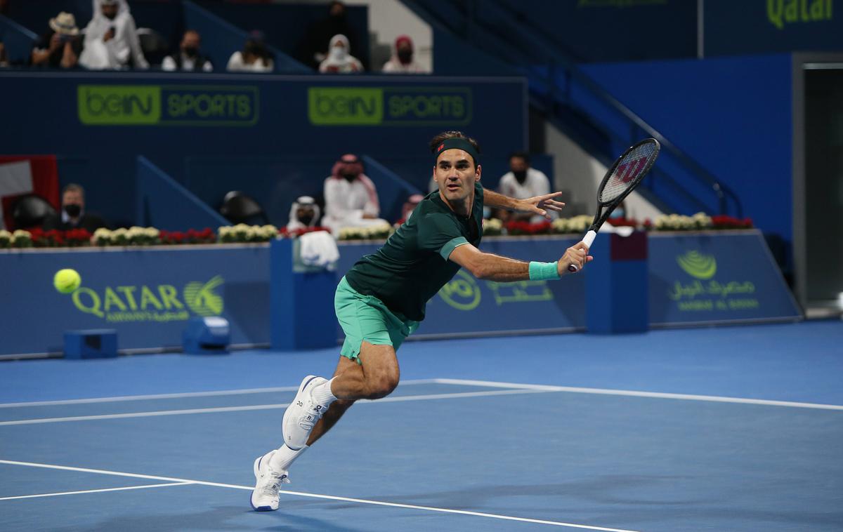 Roger Federer | Roger Federer se je z zmago vrnil na igrišča po 405 dneh odsotnosti. | Foto Guliverimage
