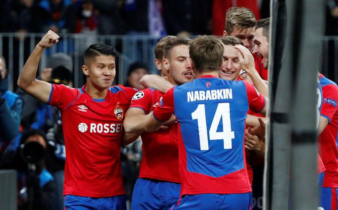Veselje mlade zasedbe CSKA, ki je v ligi prvakov nepričakovano premagala Real. | Foto: Reuters