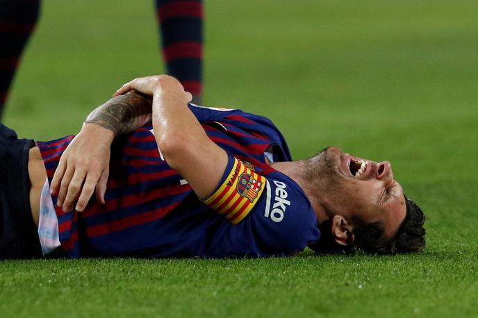 Lionel Messi poškodba | Lionel Messi si je poškodoval komolec pred dvema tednoma. | Foto Reuters