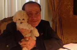 Selfieji s kužki in gledanje Evrovizije: Berlusconi je na Instagramu