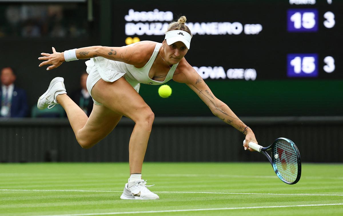 Wimbledon Marketa Vondroušova |  Marketa Vondroušova, branilka lanske lovorike iz Wimbledona, je izpadla že v prvem krogu. | Foto Reuters