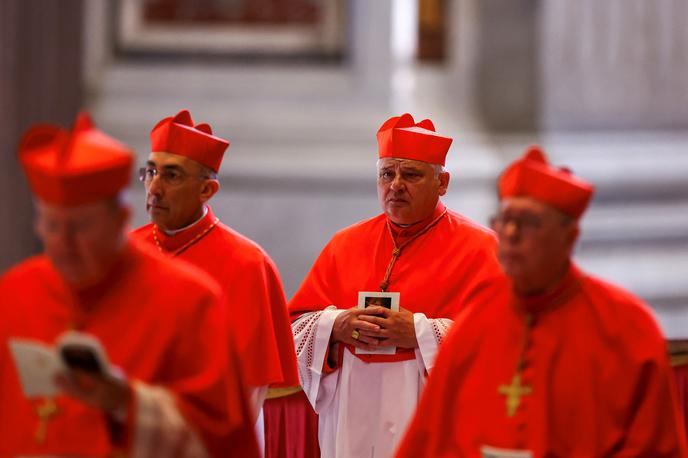 Kardinali konklave Vatikan | Prvič se bodo v Sikstinski kapeli zbrali v sredo popoldne in pod freskami renesančnega umetnika Michelangela izbirali novega papeža. | Foto Reuters