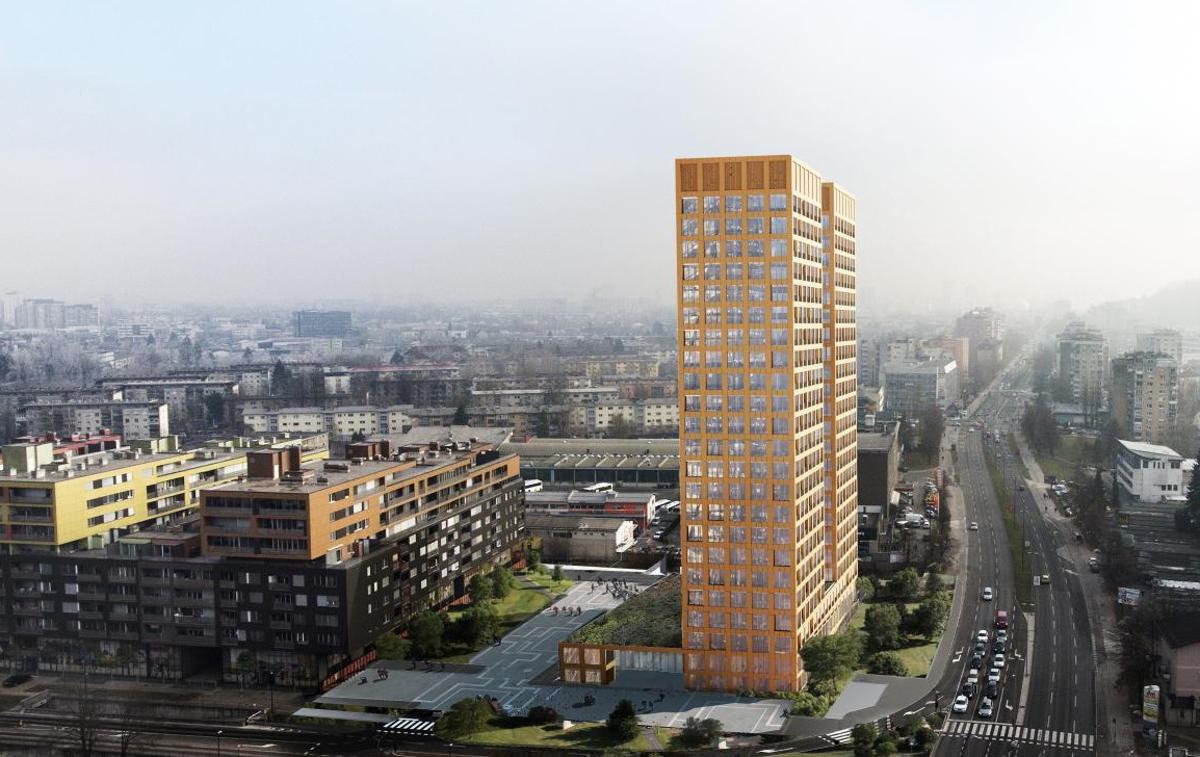 Podjetje Spektra Invest v lasti poslovneža Izeta Rastoderja v Šiški gradi dve stanovanjski stolpnici. | Foto Spektra Invest