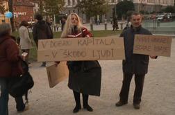 Na protivladnem protestu v Ljubljani peščica protestnikov (video)