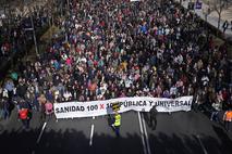 Protest proti uničevanju javnega zdravstva v Španiji