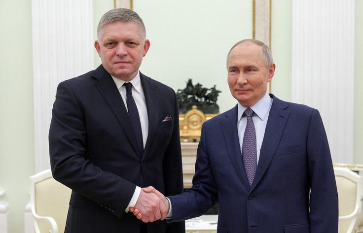 Robert Fico in Vladimir Putin | Foto: Reuters