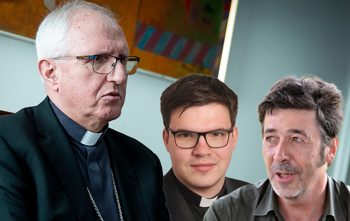 kolaž Stanislav Zore Tadej Ložar Franci Kek | Ljubljanska nadškofija, ki jo vodi Stanislav Zore, je za zdaj razrešila dileme glede "izobčenja". | Foto Ana Kovač/STA