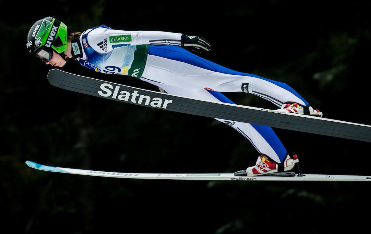 ema Klinec | Ema Klinec je bila najboljša Slovenka na tekmi v Lillehammerju, končala je na petem mestu. | Foto Vid Ponikvar
