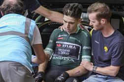 Wout van Aert se je po grdem padcu na Vuelti oddahnil