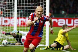Bayernu dvojna krona: v finalu proti Borussii Dortmund spet odločil Robben