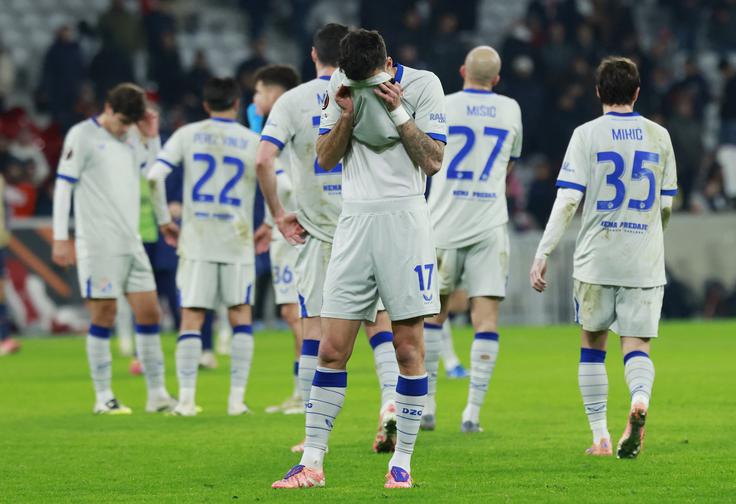 Dinamo Zagreb je po porazih proti Celti in Lillu v evropski ligi padel na 24. mesto. | Foto: Reuters