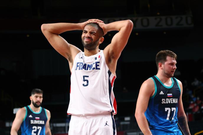 Nicolas Batum Luka Dončić | Nicolas Batum je v karieri odigral za Francijo 177 tekem. Leta 2021 je bil velik junak zmage nad Slovenijo v polfinalu olimpijskih iger. | Foto Reuters