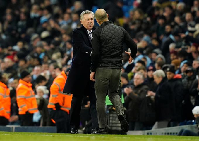 Carlo Ancelotti (Everton) je moral priznati premoč Josepu Guardioli (Manchester City). | Foto: Reuters