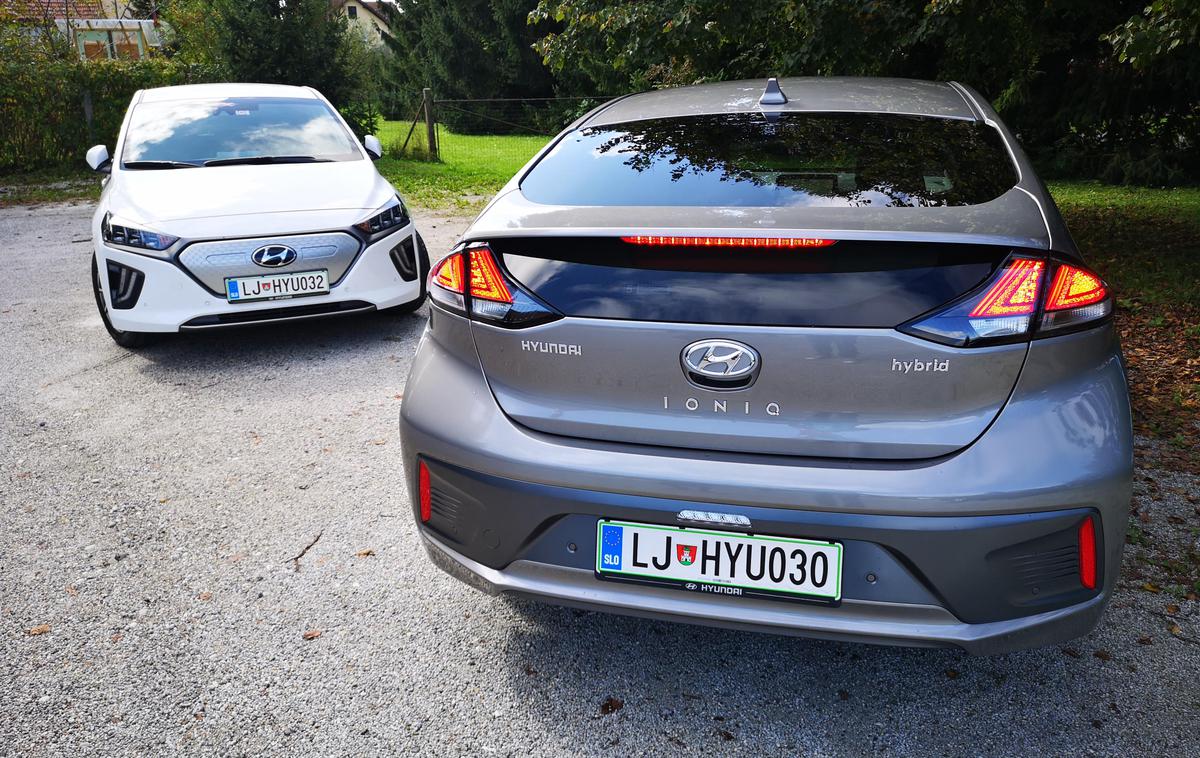 Hyundai ioniq | Hyundai ioniq ponuja s tremi različnimi pogoni in vsak med njimi  ima določene prednosti in pomanjkljivosti. Vsak med njimi lahko nagovarja posamezen tip voznika. | Foto Gregor Pavšič