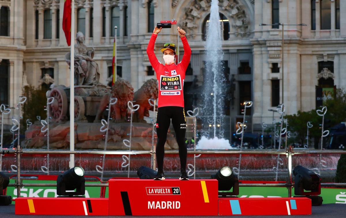 Primož Roglič - Vuelta 2020 | Primož Roglič je bil v središču Madrida okronan za kralja letošnje Vuelte. | Foto Reuters