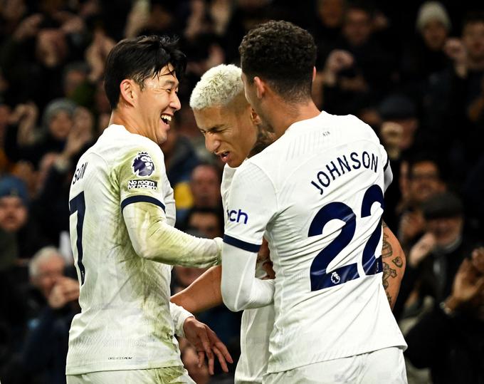 Tottenham je slavil s 4:1, pod dva zadetka se je podpisal Richarlison. | Foto: Reuters