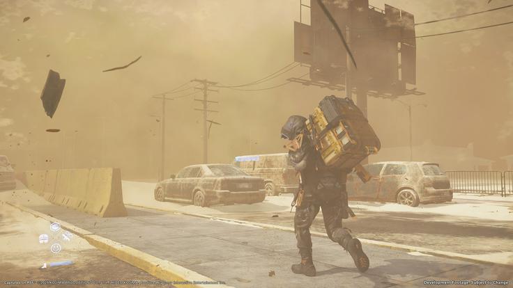 Premagovanje viharja je še težje, ko si oprtamo številne zaboje. | Foto: Kojima Productions/Sony Interactive Entertainment