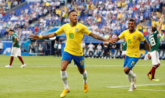 Brazilija je edina reprezentanca, ki je v osmini finala premagala tekmeca s prednostjo dveh zadetkov. | Foto: Reuters
