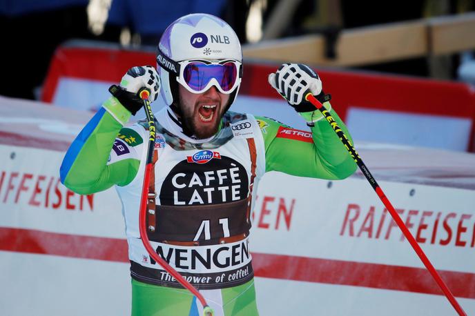 Martin Čater Wengen | Martin Čater se v Wengnu očitno počuti odlično, že lani je bil na tej klasiki enajsti, danes pa je dosegel svojo najboljšo smukaško uvrstitev v karieri. | Foto Reuters