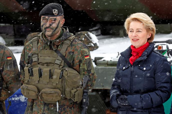 Ursula von der Leyen Nemčija Litva vojska | Nemčija vodi bataljon, ki je nameščen v Litvi. Šteje okoli 1200 vojakov iz desetih držav. | Foto Reuters