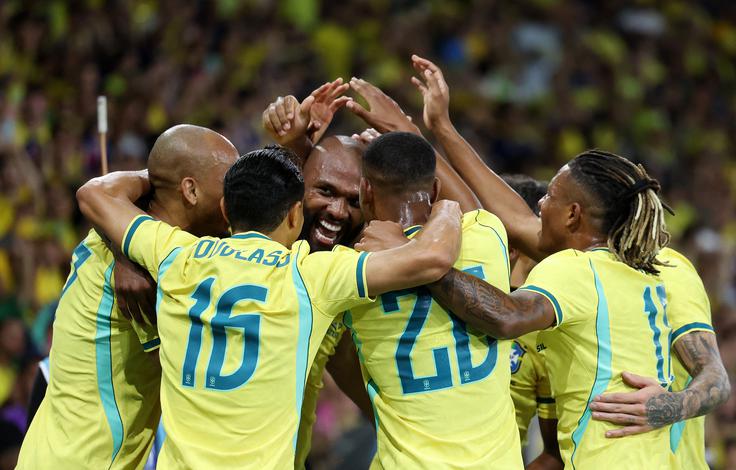 Brazilija je v zadnji domači pripravljalni tekmi pred SP 2026 nadigrala Panamo s 6:2. | Foto: Reuters
