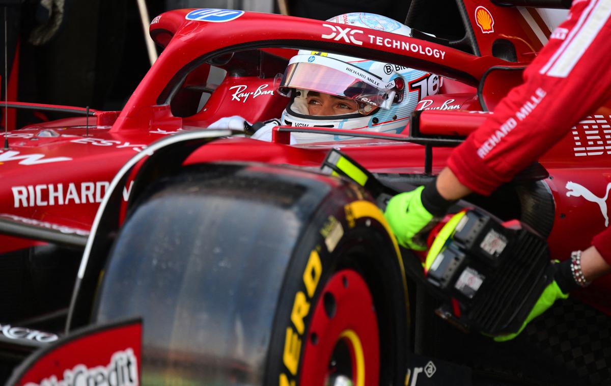 Monako Charles Leclerc Ferrari | Charles Leclerc je dobil vse tri proste treninge, na kvalifikacijah pa je bil drugi. | Foto Reuters