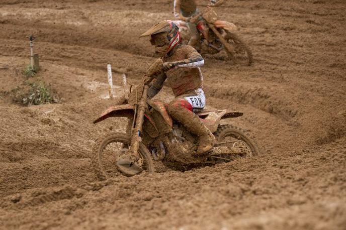 Ruben Fernandez Honda Agueda | Blatne razmere so bile v Aguedi že v soboto, v nedeljo je nov dež še bolj namočil glineno podlago. | Foto Honda Racing/ShotbyBavo
