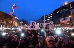 Na Slovaškem več deset tisoč ljudi na protivladnih protestih #foto