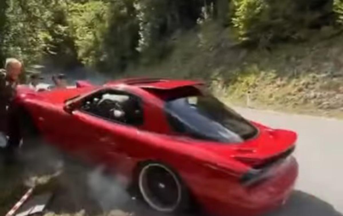 nesreča Hrušica hillclimb | Foto Instagram/posnetek zaslona