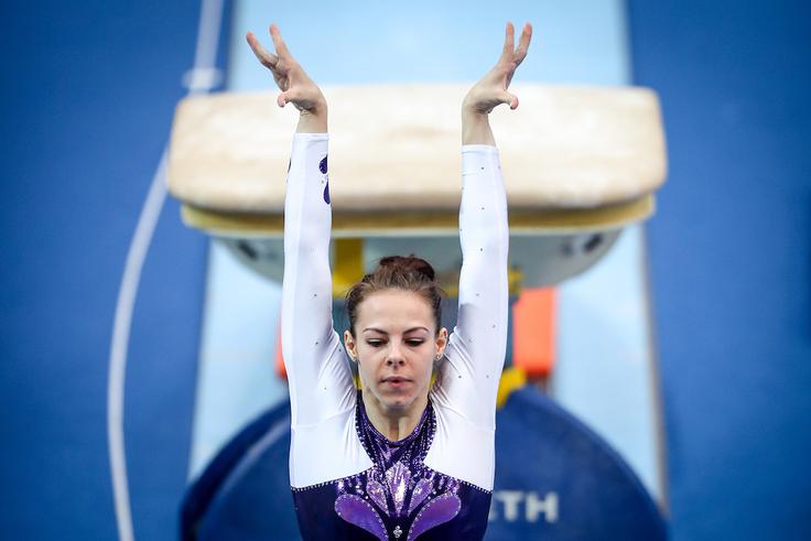 Tjaša Kysselef: Cela vaja se mi je zdela zelo podobna kvalifikacijski, a se je zataknilo pri enem skoku, ki mi ga sodnice niso štele.  | Foto: Matic Klanšek Velej/Sportida