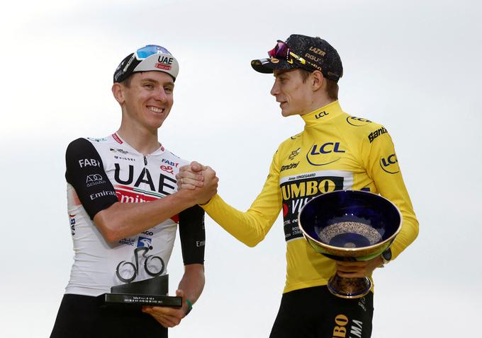 Tadej Pogačar in Jonas Vingegaard, glavna akterja zadnjih dveh francoskih Tourov. Za zdaj imata oba po dve skupni zmagi. | Foto: Reuters