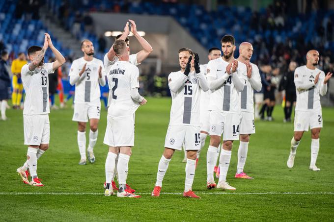 Slovenija se je v Bratislavi s Slovaško razšla brez zadetkov. V nedeljo bo povratna tekma za obstanek v ligi B lige narodov v Ljubljani. | Foto: Guliverimage